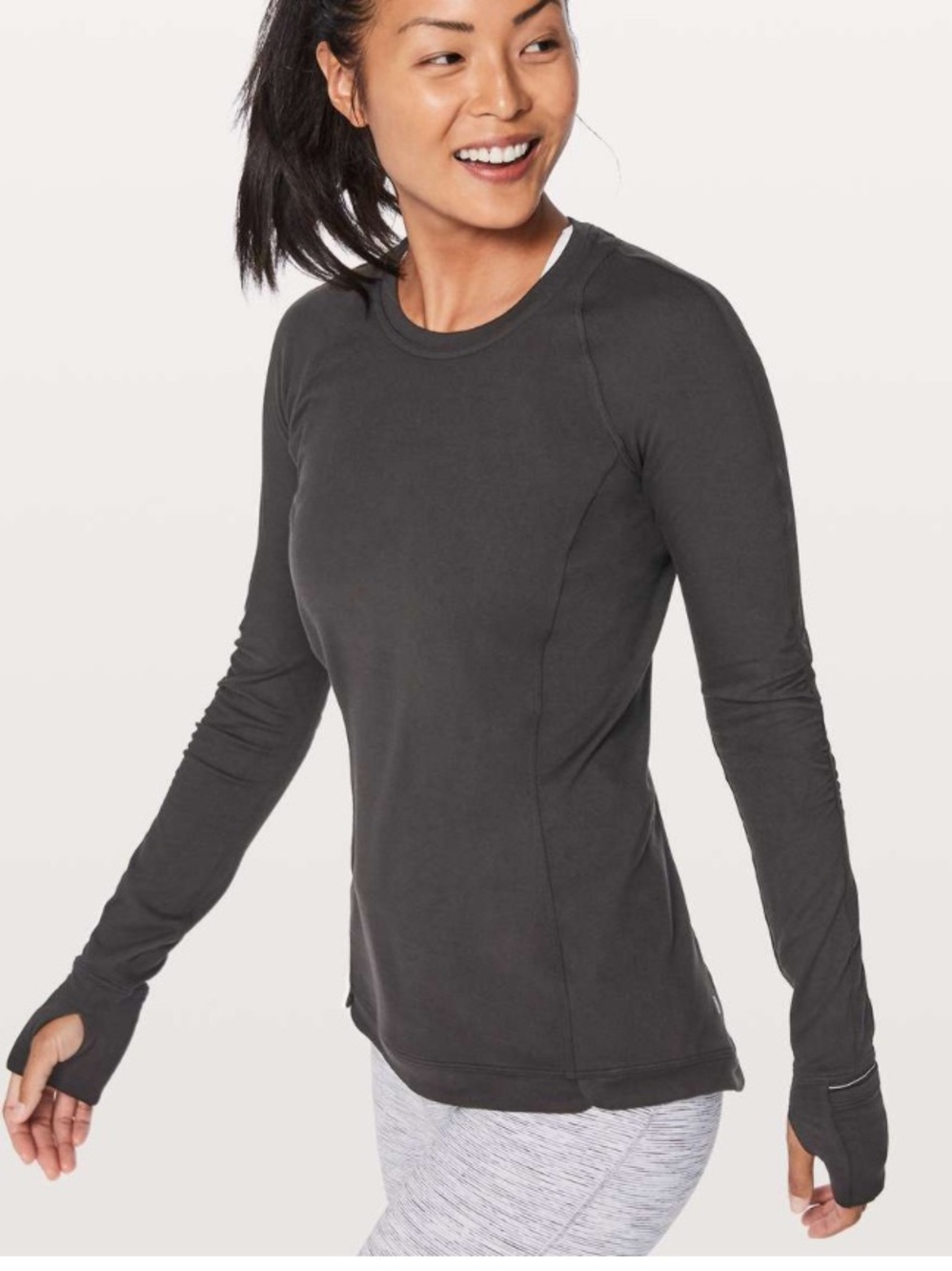 Lululemon Runderful Long Sleeve Black Size 8